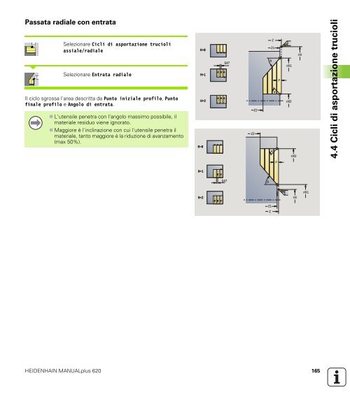 4.4 Cicli di asportazione trucioli - heidenhain