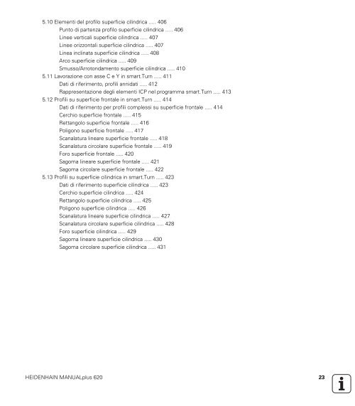 4.4 Cicli di asportazione trucioli - heidenhain