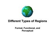 Different Types of Regions Formal, Functional, and