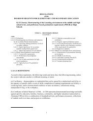 Board of Regents Regulation - Office of the Secretary of State