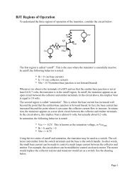 BJT Regions of Operation