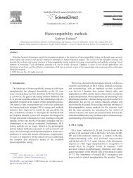 Histocompatibility methods