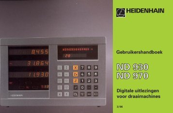 Gebruikershandboek ND 930, ND 970 - heidenhain - DR ...