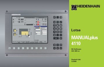 MANUALplus 4110 - heidenhain - DR. JOHANNES HEIDENHAIN ...