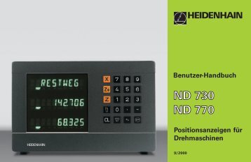 Benutzer-Handbuch ND 730, ND 770 - heidenhain - DR ...