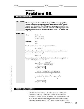 Problem Workbook