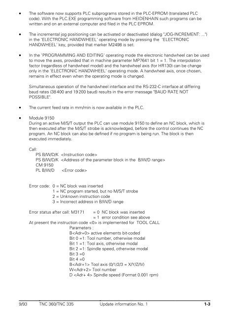 Technical Manual TNC 360 - heidenhain - DR. JOHANNES ...