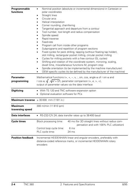 Technical Manual TNC 360 - heidenhain - DR. JOHANNES ...