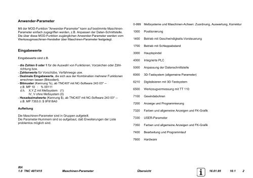 SHB_TNC415 - heidenhain - DR. JOHANNES HEIDENHAIN GmbH