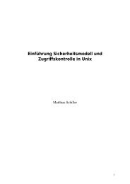 Das Sicherheitsmodell und die Zugriffskontrolle von UNIX-Systemen