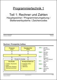 Programmiertechnik 1 Teil 1 - Hochschule Konstanz