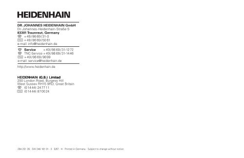 User's Manual ND 281, NDP 281 - heidenhain - DR. JOHANNES ...
