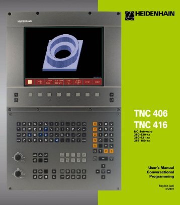 User's Manual TNC 406, TNC 416 - heidenhain
