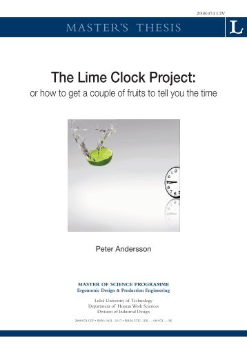 The Lime Clock Project: