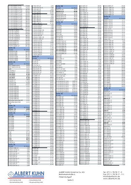 Preisliste - Schmiertechnik 5.2