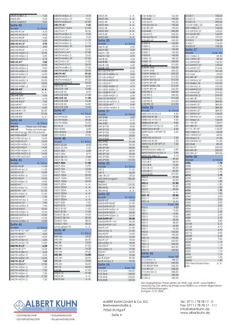 Preisliste - Schmiertechnik 5.2