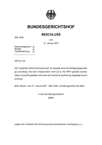 BUNDESGERICHTSHOF - Legislationline