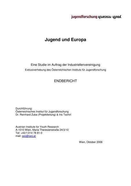 Jugend und Europa - Industriellenvereinigung