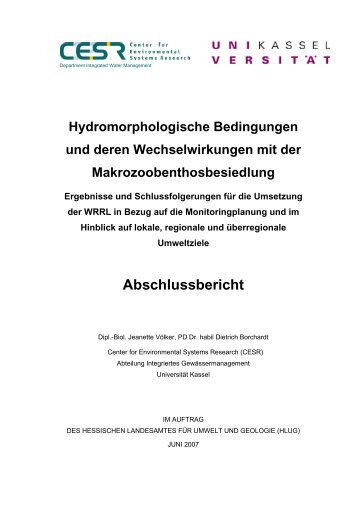 Hydromorphologische Bedingungen und deren ... - MULV Hessen