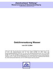 Gebührensatzung Wasser vom 20. 12. 2004