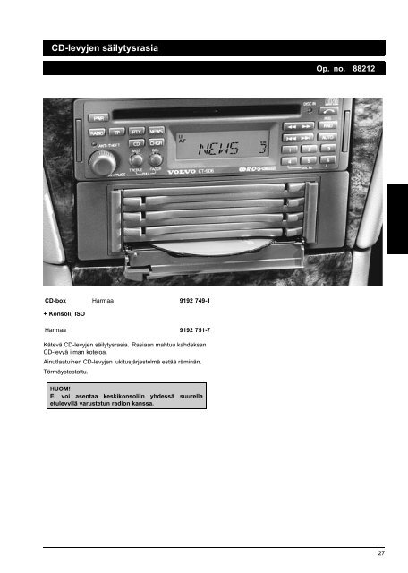 Audiojärjestelmä - Volvo Cars Accessories Web