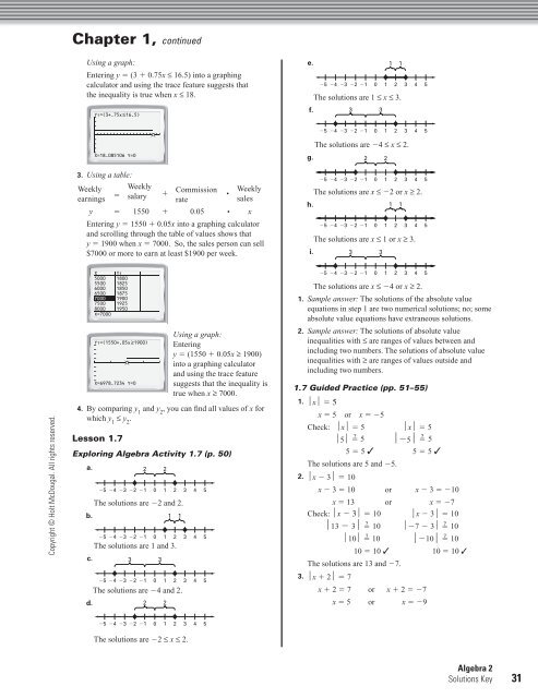 Solutions Key For Text Mathnmind