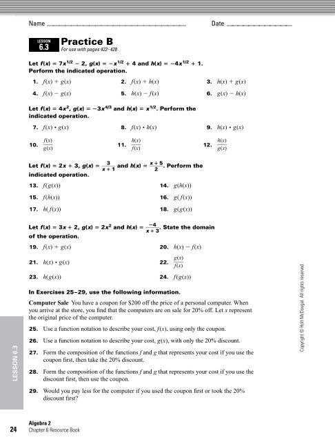 Practice B Mathnmind