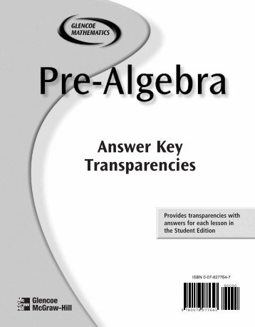 Answer Key Transparencies - MathnMind