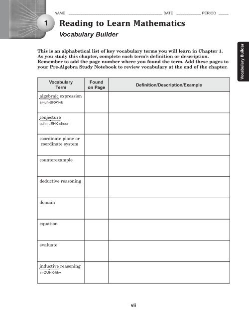 Reading to Learn Mathematics - MathnMind