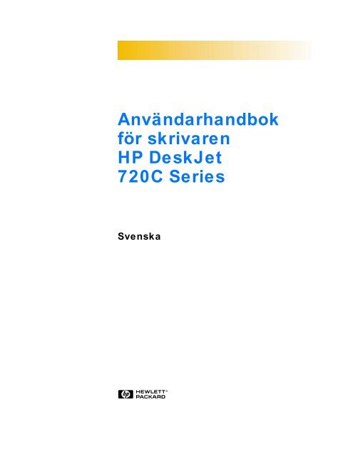Användarhandbok för skrivaren HP DeskJet 720C ... - Hewlett-Packard
