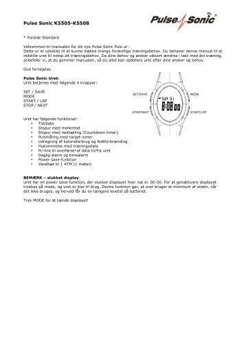 Pulse Sonic K5505-K5508 - iForm