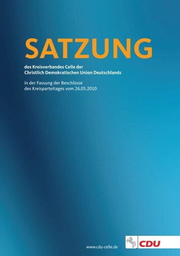 Satzung - CDU Kreisverband Celle