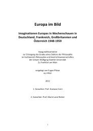 Europa im Bild Imaginationen Europas in ... - Unitn-eprints.PhD