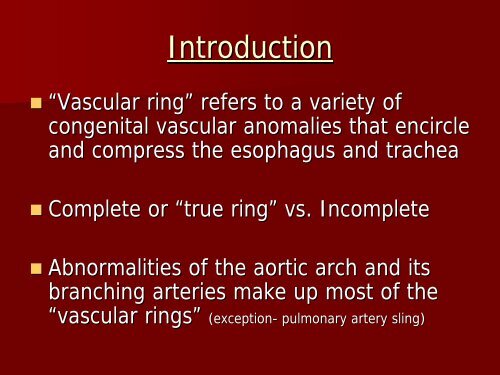 Vascular Rings and Slings - December 2005