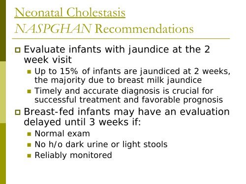 Neonatal Cholestasis