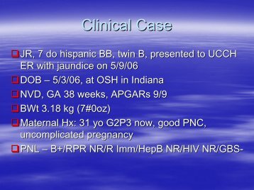 Neonatal Unconjugated Hyperbilirubinemia