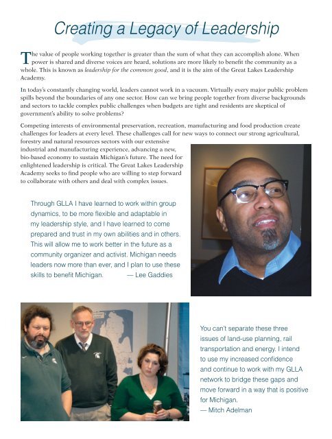 2009-2010 Annual Report - Great Lakes Leadership Academy ...