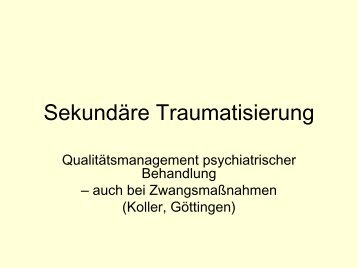 Sekundäre Traumatisierung - APA