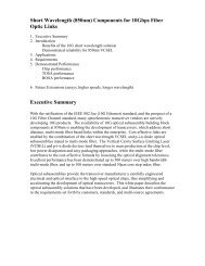 Short Wavelength (850nm) Components for 10Gbps ... - Light Reading