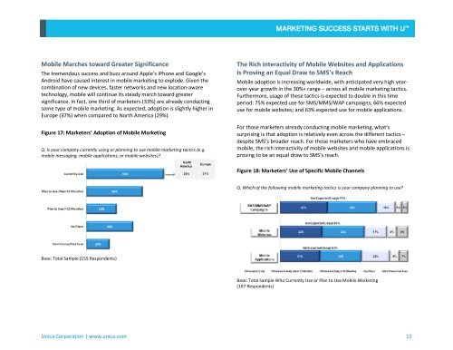 The State of Marketing 2010 Unica's Global Survey ... - Light Reading