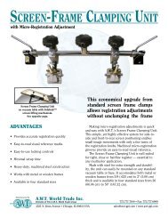 SCREEN-FRAME CLAMPING UNIT - AWT World Trade, Inc.
