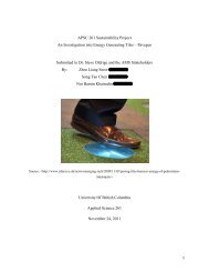 APSC 261 Sustainability Project An Investigation into ... - My New Sub