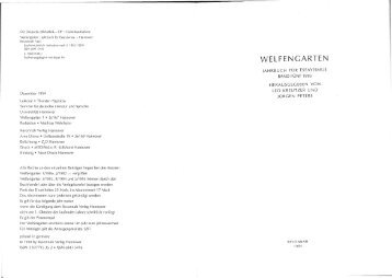 WELFENGARTEN - Dirck Linck