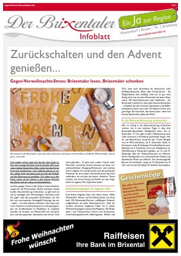 Zurückschalten und den Advent genießen... - Ortsinfo