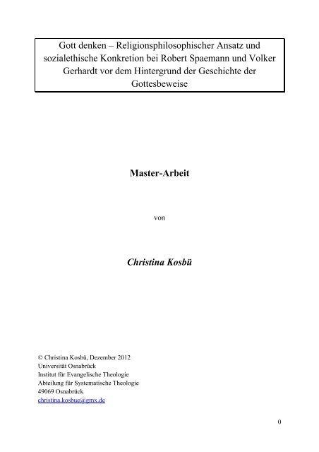 Christina Kosbü - repOSitorium - Universität Osnabrück