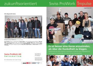 zukunftsorientiert Swiss ProWork impulse - Sulser Group