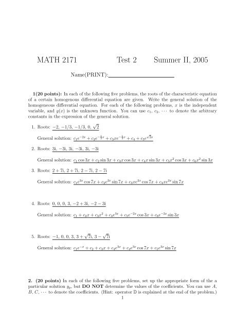 You can download: Key to the second test