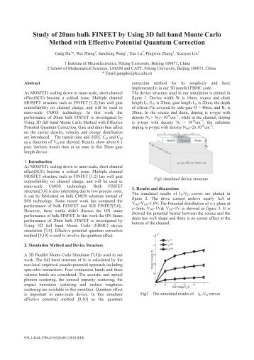 Study of 20nm bulk FINFET by Using 3D full band Monte Carlo ...