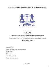 MALAWI: Submission to the UN Universal Periodic Review ...