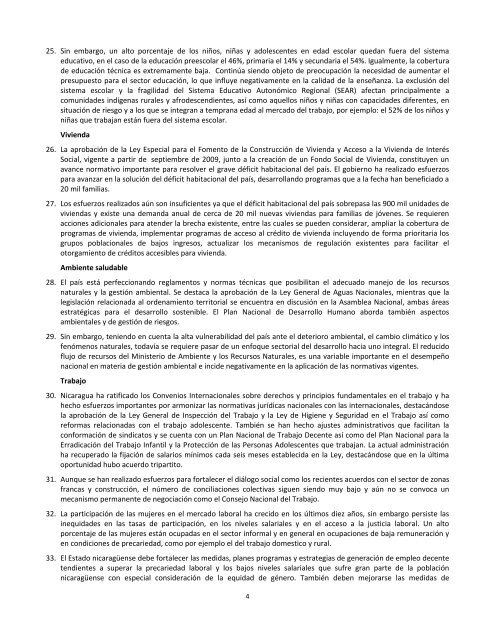 Informe EPU ? UNCT Nicaragua